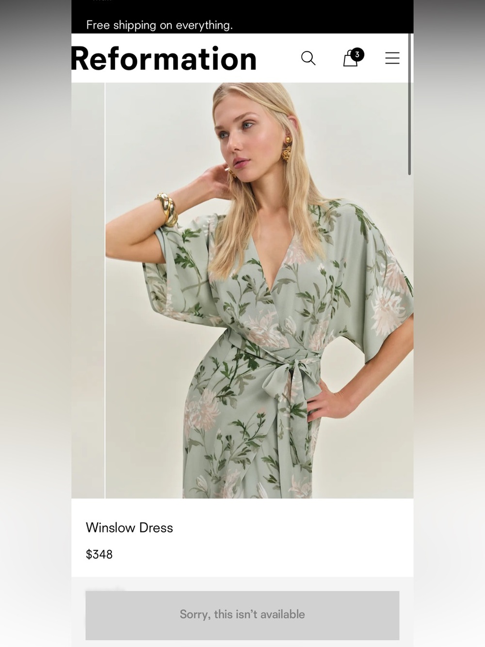 NWT • Reformation Winslow Dress in Pergola - XS - Picture 2 of 7